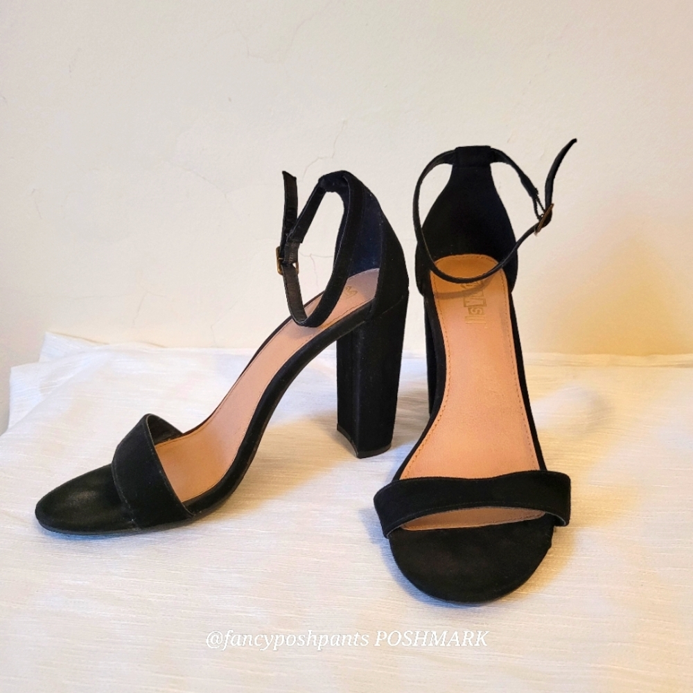 Chunky heel adjustable strap dressy sandal party prom dance shoe - Picture 1 of 17